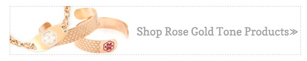 rose gold medical alert jewelry