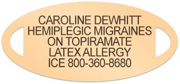 Medical ID for Hemiplegic Migraine